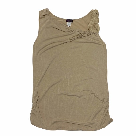 AGENDA Sleeveless Cowl Neck Flower Top Size Medium - Picture 6 of 10